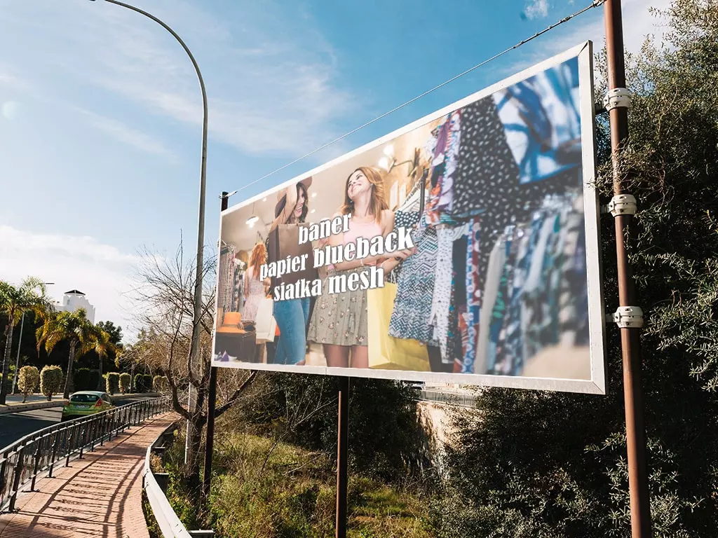 Ekran tablicy reklamowej blueback baner Ekran tablicy reklamowej blueback baner